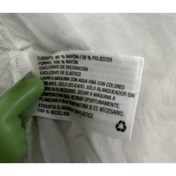 KNOX ROSE Maxi Dress S White Faux Wrap Tiered Seersucker Beachcore Resort - Picture 12 of 13